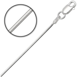 Łańcuszek SREBRNY damski ŻMIJKA linka 60 cm SREBRO 925 pełny 1 mm