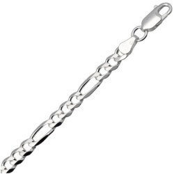 Łańcuszek SREBRNY męski GRUBY FIGARO 45 cm SREBRO 925 pełny 5.7 mm