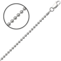 Łańcuszek SREBRNY męski Kulki 65 cm SREBRO 925 pełny 2.2 mm