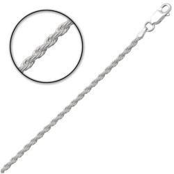 Łańcuszek SREBRNY damski Kordel 65 cm SREBRO 925 pełny 2.3 mm