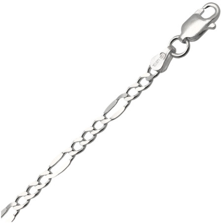 Łańcuszek SREBRNY męski FIGARO 40 cm SREBRO 925 pełny 3.4 mm