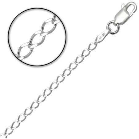 Łańcuszek SREBRNY męski PANCERKA 45 cm SREBRO 925 pełny 2.5 mm