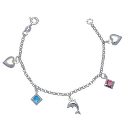 Bransoletka SREBRNA dziecięca Rolo 15 cm  SREBRO 925