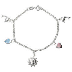 Bransoletka SREBRNA dziecięca Rolo 15 cm  SREBRO 925