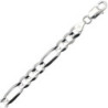 Bransoletka SREBRNA męska GRUBA FIGARO 22 cm SREBRO 925 pełna 7.5 mm