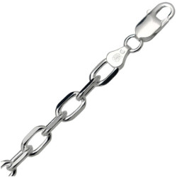 Łańcuszek SREBRNY męski GRUBY Ankier 55 cm SREBRO 925 pełny 6.7 mm