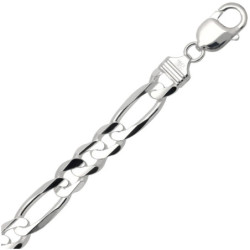 Łańcuszek SREBRNY męski GRUBY FIGARO 60 cm SREBRO 925 pełny 9 mm