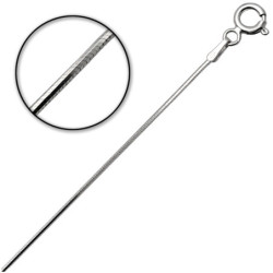 Łańcuszek SREBRNY damski ŻMIJKA linka 60 cm rodowany SREBRO 925 0.9 mm