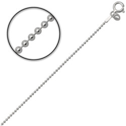 Łańcuszek SREBRNY damski Kulki 40 cm SREBRO 925 pełny 1.2 mm