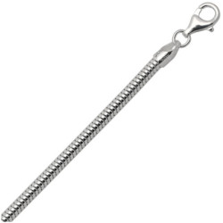 Łańcuszek SREBRNY damski ŻMIJKA linka 75 cm SREBRO 925 pełny 3.2 mm