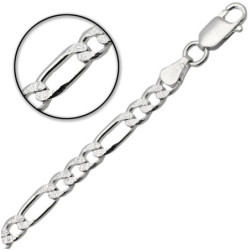 Łańcuszek SREBRNY damski GRUBY FIGARO 45 cm SREBRO 925 pełny 5.6 mm
