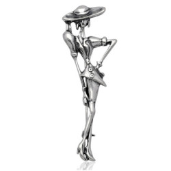 Broszka Srebrna oksydowany SREBRO 925