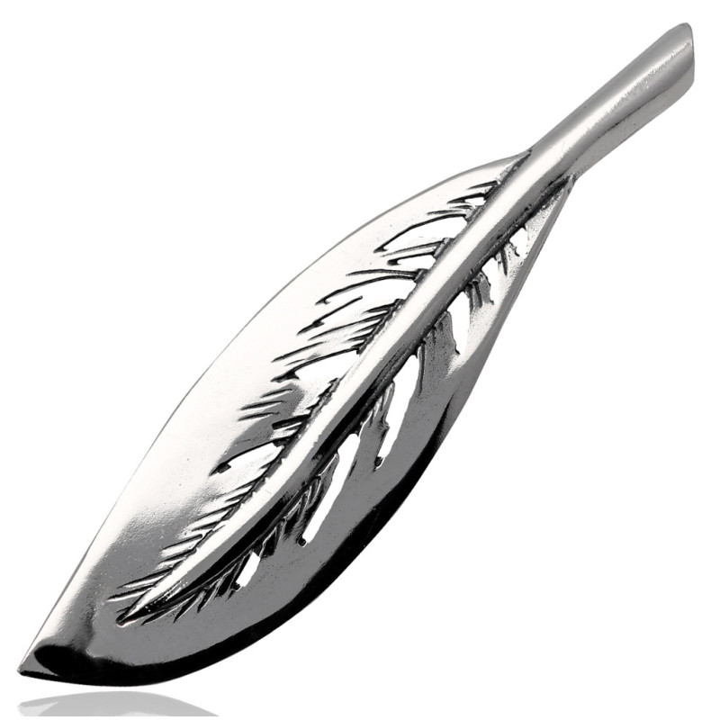 Broszka Srebrna LISTEK liść oksydowany SREBRO 925