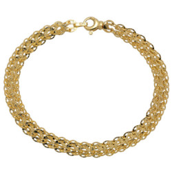 Bransoletka zlota damska splot królewski FENIX 21 cm ZLOTO 585 5.5 mm