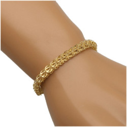 Bransoletka zlota damska splot królewski FENIX 21 cm ZLOTO 585 5.5 mm