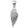 Srebrna ZAWIESZKA wisior SKRZYDŁO ANIOŁA z cyrkoniami rodowany SREBRO 925