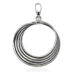 Srebrna ZAWIESZKA wisior OKRĄGŁY oksydowany SREBRO 925