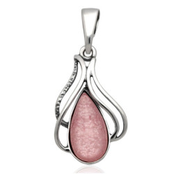 Srebrna ZAWIESZKA wisior z kamieniem oksydowany SREBRO 925