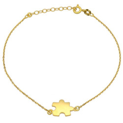 Bransoletka złota damska celebrytka puzzel 17-19 cm ZŁOTO 585