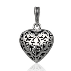 Srebrna ZAWIESZKA wisior AŻUROWY SERCE serduszko SREBRO 925