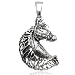 Srebrna ZAWIESZKA wisior KOŃ oksydowany SREBRO 925