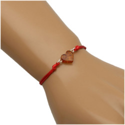 Bransoletka z bursztynem serce bursztyn