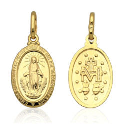 Złoty Medalik Matka Boska NIEPOKALANA CUDOWNY ZŁOTO 585