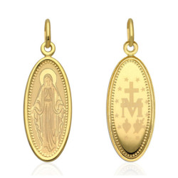 Złoty Medalik Matka Boska NIEPOKALANA CUDOWNY ZŁOTO 585