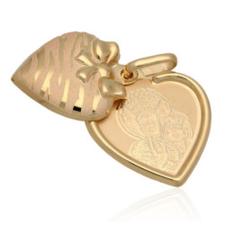 Złoty Medalik Matka Boska CZĘSTOCHOWSKA SERCE ZŁOTO 585