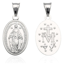 Medalik Srebrny Matka Boska NIEPOKALANA CUDOWNY SREBRO 925