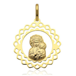 Złoty Medalik Matka Boska CZĘSTOCHOWSKA ZŁOTO 585