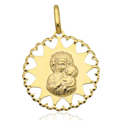 Złoty Medalik Matka Boska CZĘSTOCHOWSKA ZŁOTO 585