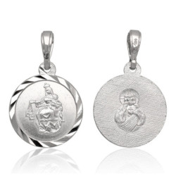 Medalik Srebrny Matka Boska SZKAPLERZNA dwustronny SZKAPLERZ rodowany 925