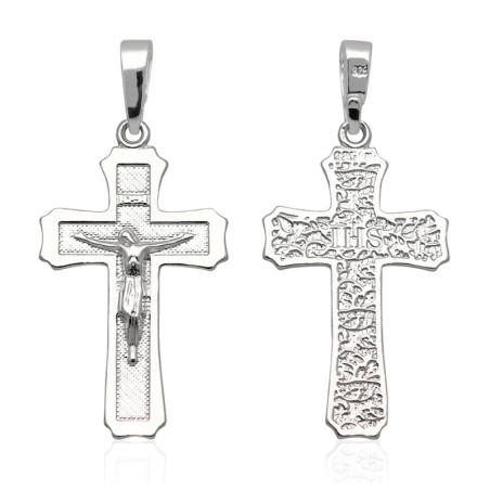 Krzyżyk Srebrny z JEZUSEM zawieszka KRZYŻ z wizerunkiem SREBRO 925