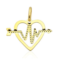 Złota zawieszka Wisior linia życia SERCE serduszko ZŁOTO 585