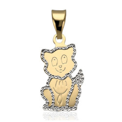 Złota zawieszka Wisior kot ZŁOTO 585