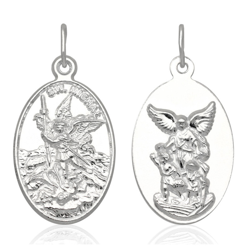 Medalik Srebrny Matka Boska MICHAŁ ARCHANIOŁ SREBRO 925