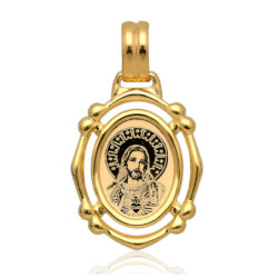 Złoty Medalik Matka Boska JEZUS MIŁOSIERNY ZŁOTO 585