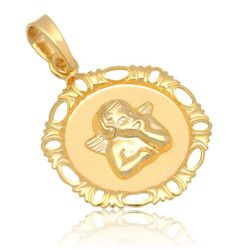 Złoty Medalik Matka Boska ANIOŁEK ZŁOTO 585