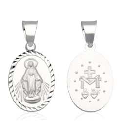 Medalik Srebrny Matka Boska NIEPOKALANA CUDOWNY SREBRO 925