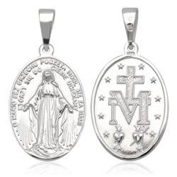 Medalik Srebrny Matka Boska NIEPOKALANA CUDOWNY SREBRO 925