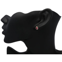 ZŁOTE kolczyki sztyft z cyrkoniami ZŁOTO 585