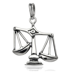 Srebrna ZAWIESZKA wisior ZODIAK WAGA oksydowany SREBRO 925