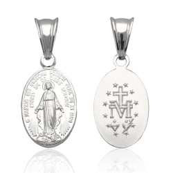 Medalik Srebrny Matka Boska NIEPOKALANA CUDOWNY SREBRO 925